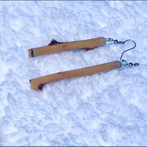 Boho/Hippie Wood Stick Earrings
